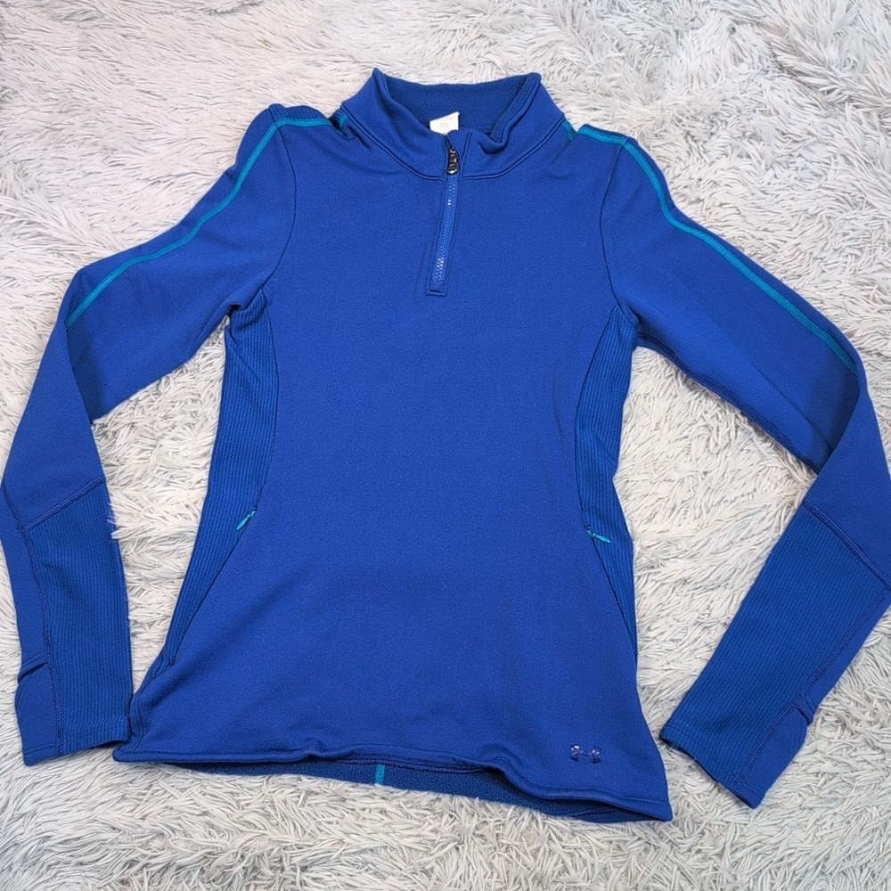 Under Armour Sweatshirt Womens S Blue Active Pockets Semi Fitted‎ Comfort Casual